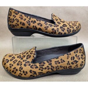 Dansko Olivia Womens EU 37 US 6.5-7 Leopard Print Calf Hair Flats Comfort Shoes